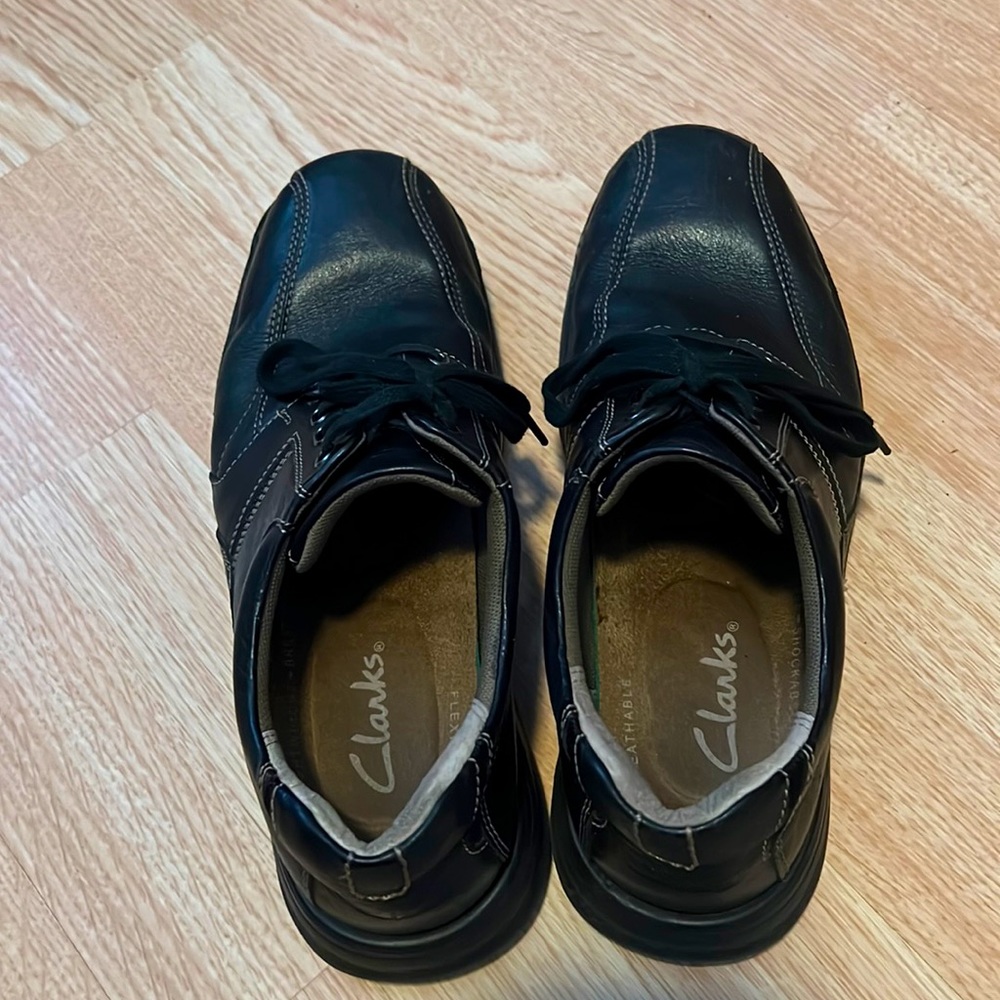 Black Clark’s dress shoes